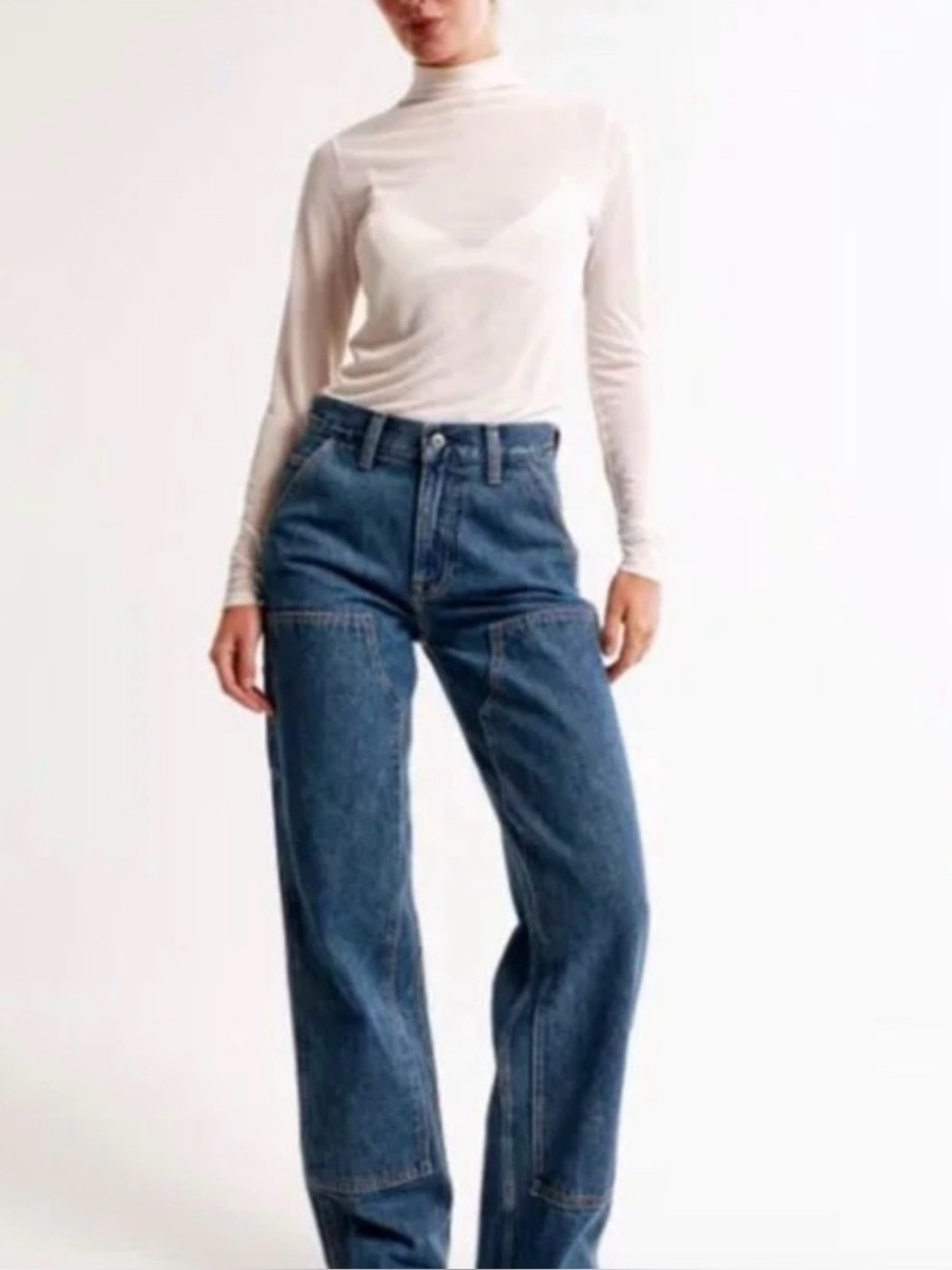 Abercrombie & Fitch “The Slouchy Jean” Mid Rise Carpenter Jeans Size 31 Long